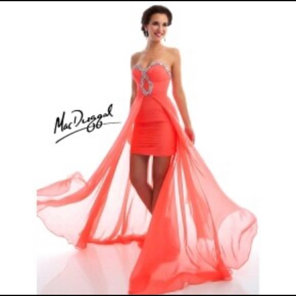 Mac Duggal high low dress size 2